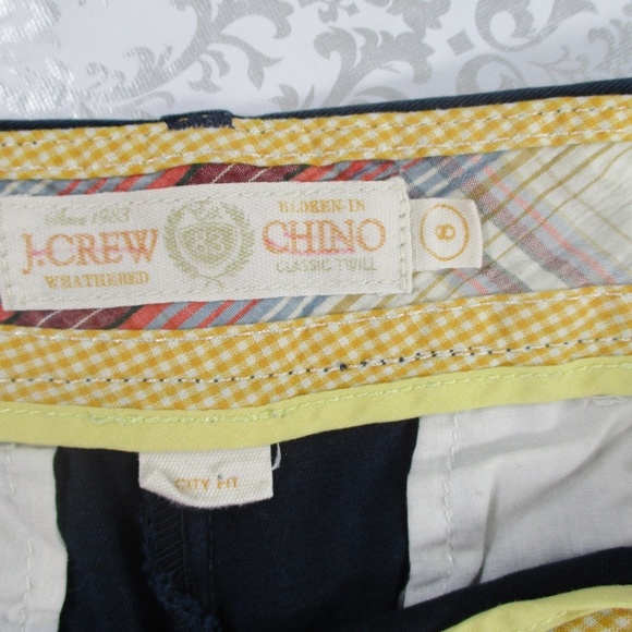 J. CREW Navy Blue Chino Shorts. Size 8 - Picture 5 of 7